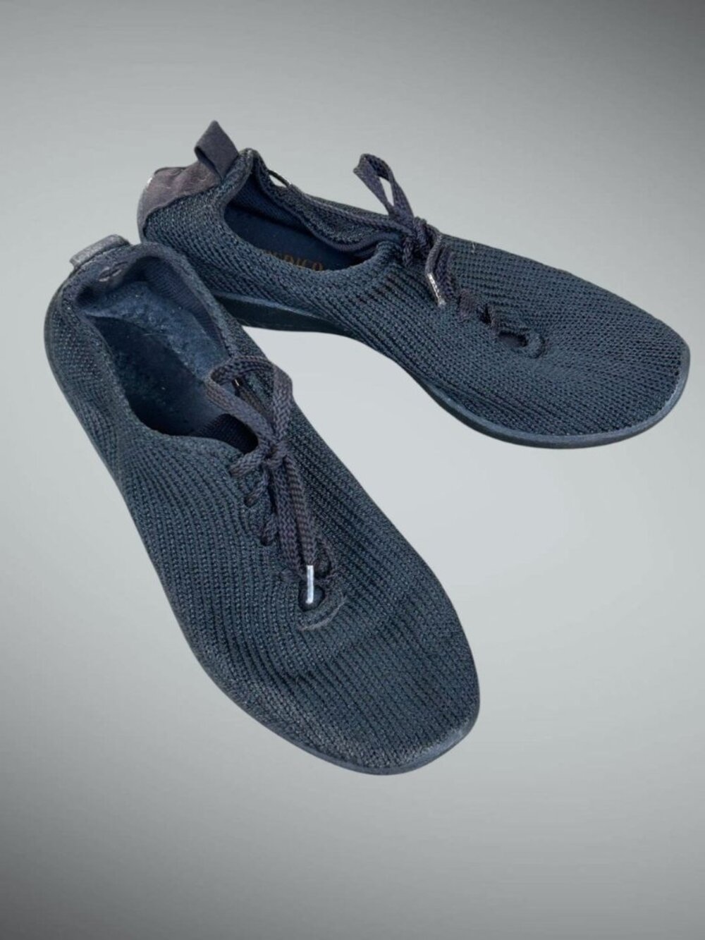 Arcopedico Black Knit Mesh Casual Lace Up Shoes Size 38